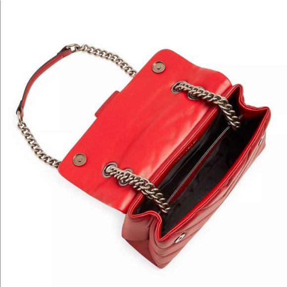 Kurt Geiger London Red Kensington Medium Leather Shoulder Crossbody Bag Purse - Picture 13 of 16